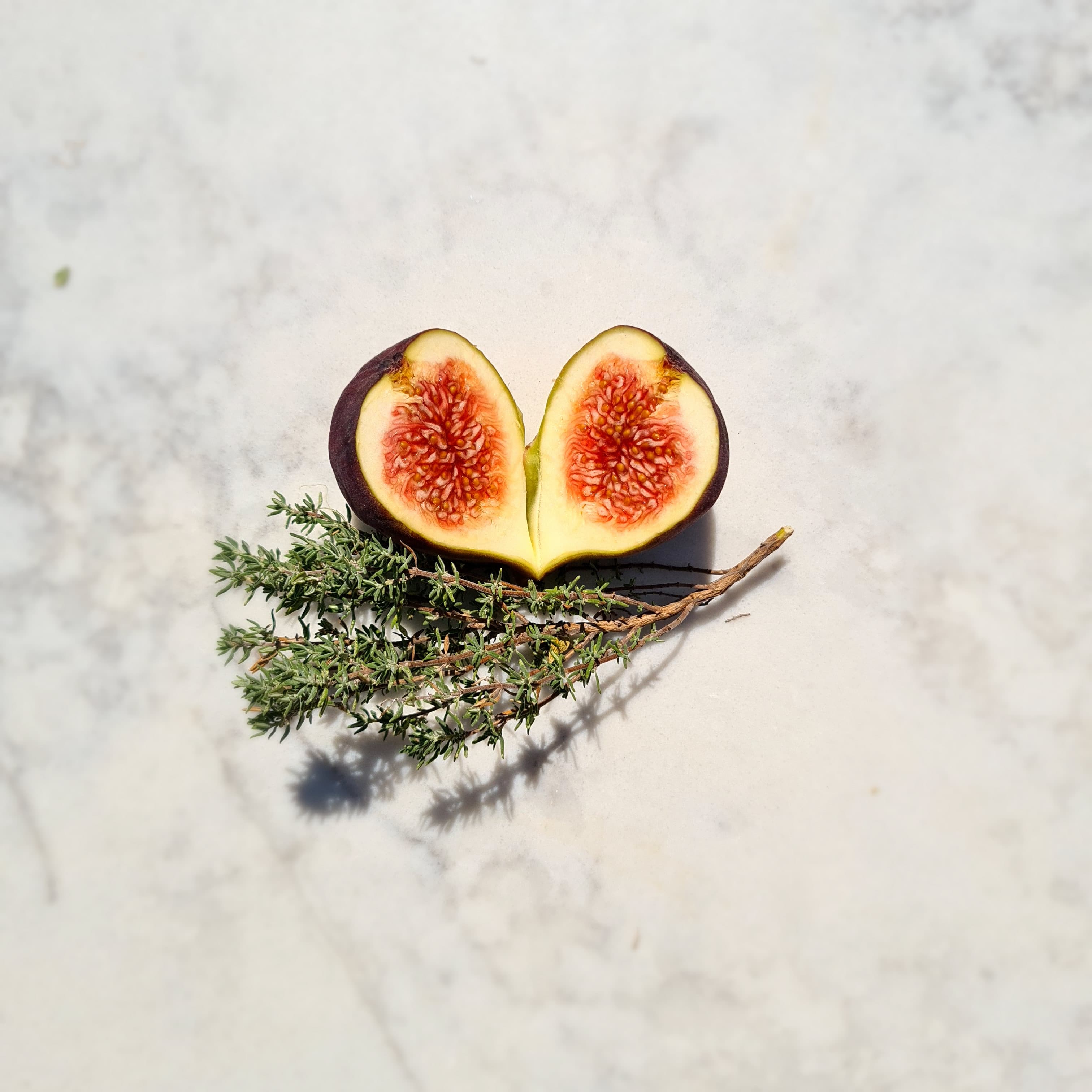 Fresh fruit on a natural surface